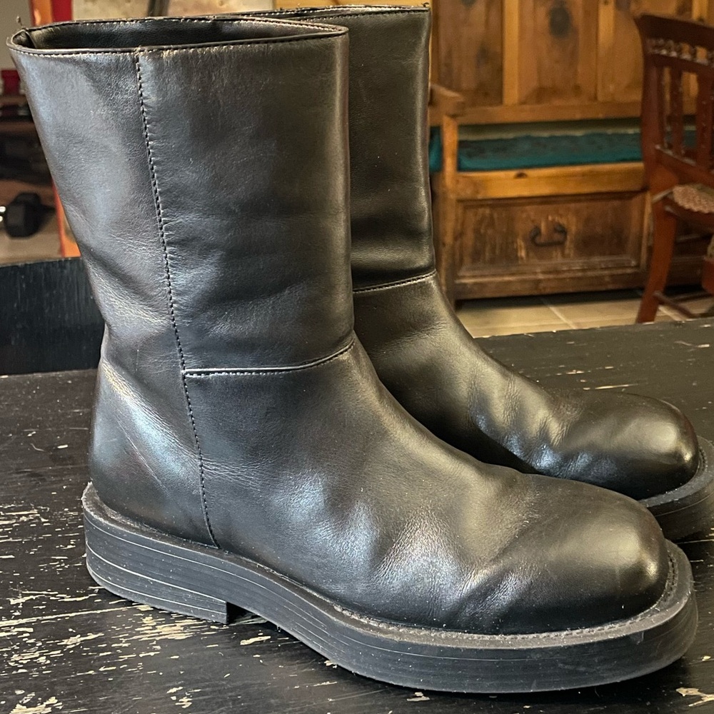 Schutz Jamie Bootie Black Leather Boots